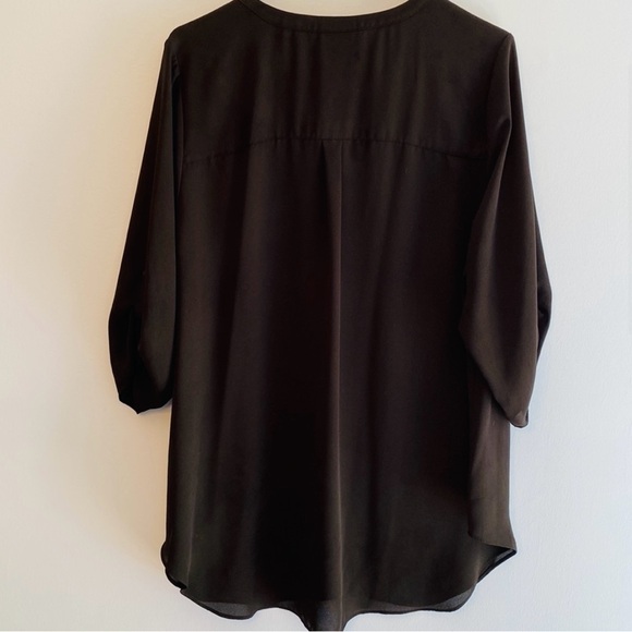 Worthington black tunic blouse 3/4 sleeves size 1X - Picture 4 of 4